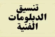 تنسيق الدبلومات الفنية