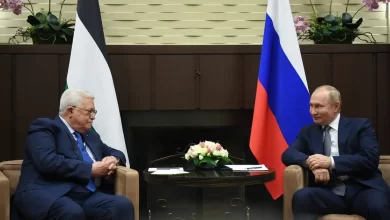 بوتين لـ محمودعباس إقامة دولة فلسطينية شرط تسوية النزاع